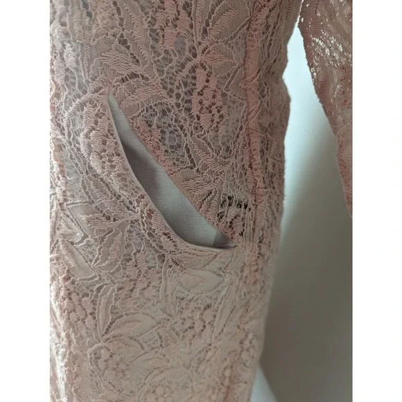 Maeve Anthropologie Lefkara blush pink lace dress - Picture 10 of 11